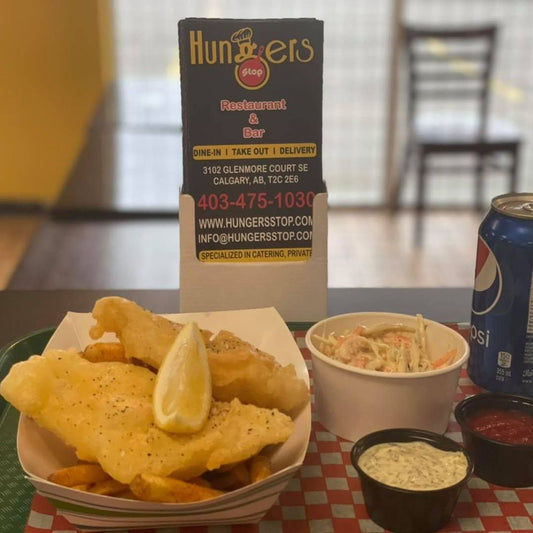 FISH AND CHIPS - HUNGERSSTOPYYC, hungers stop, hungersstop, burgers calgary, best burgers calgary, fish and chips calgary, best fish and chips calgary, best restaurant calgary